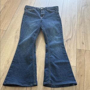 Topshop Indigo Flare High-Rise Jeans